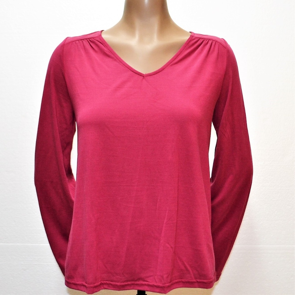Stitch Fix Q&A V-Neck Long Sleeve Blouse Sz Small
